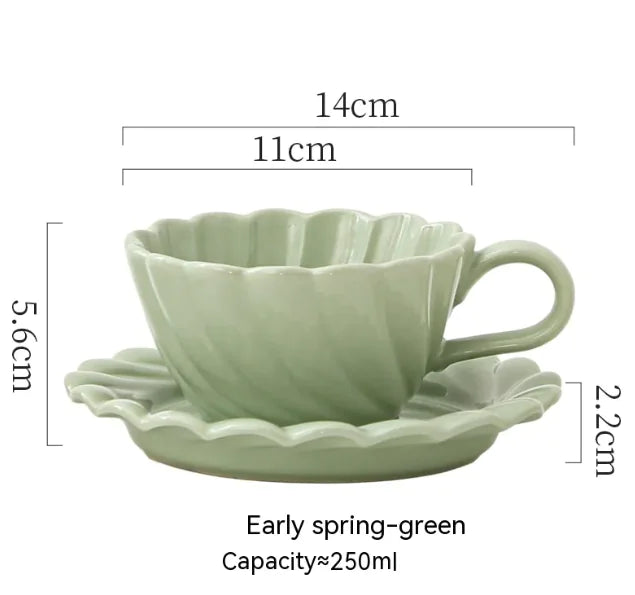 Conjunto de Café Serenity Verde