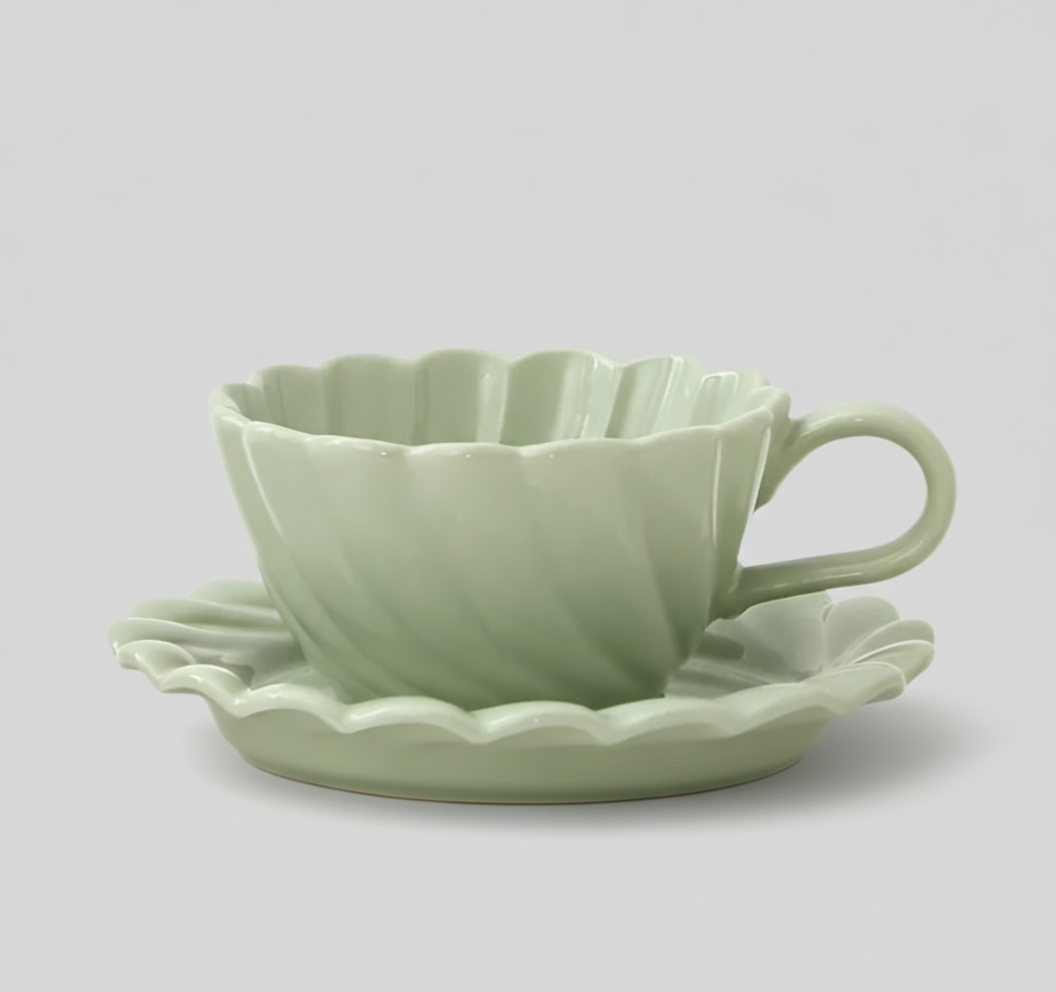 Conjunto de Café Serenity Verde